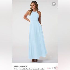 Azazie Melinda Bridesmaid Dress Sky Blue